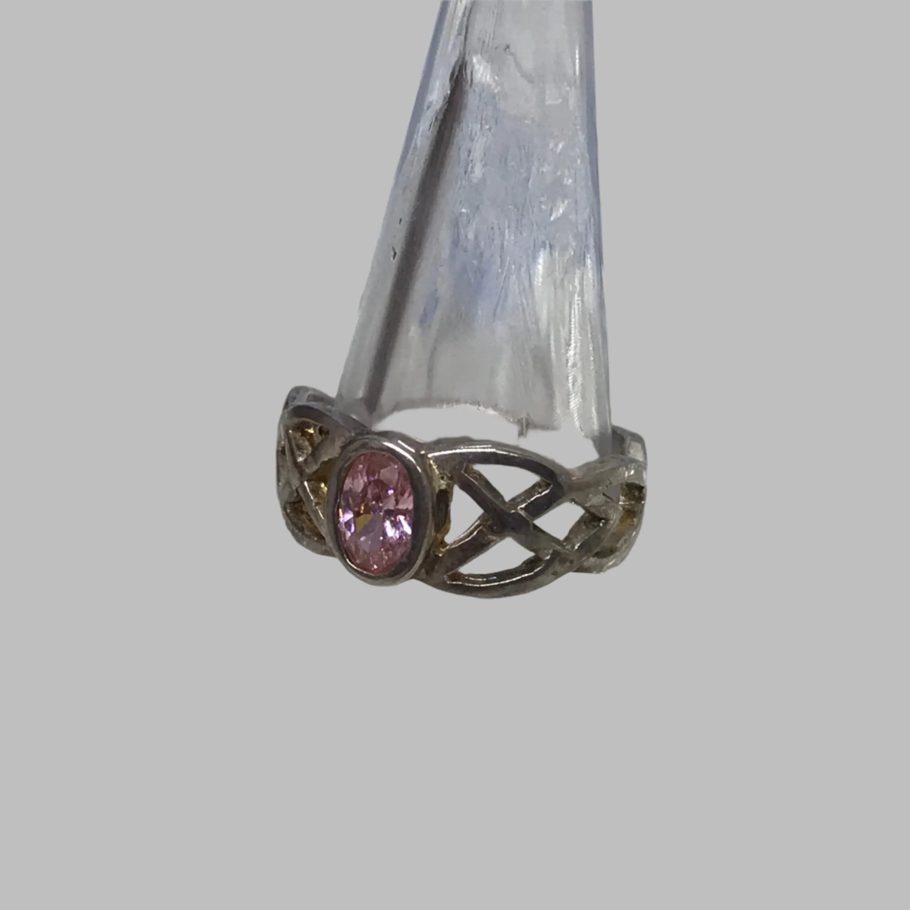 ~Ring: Sterling Silver Pink Stone