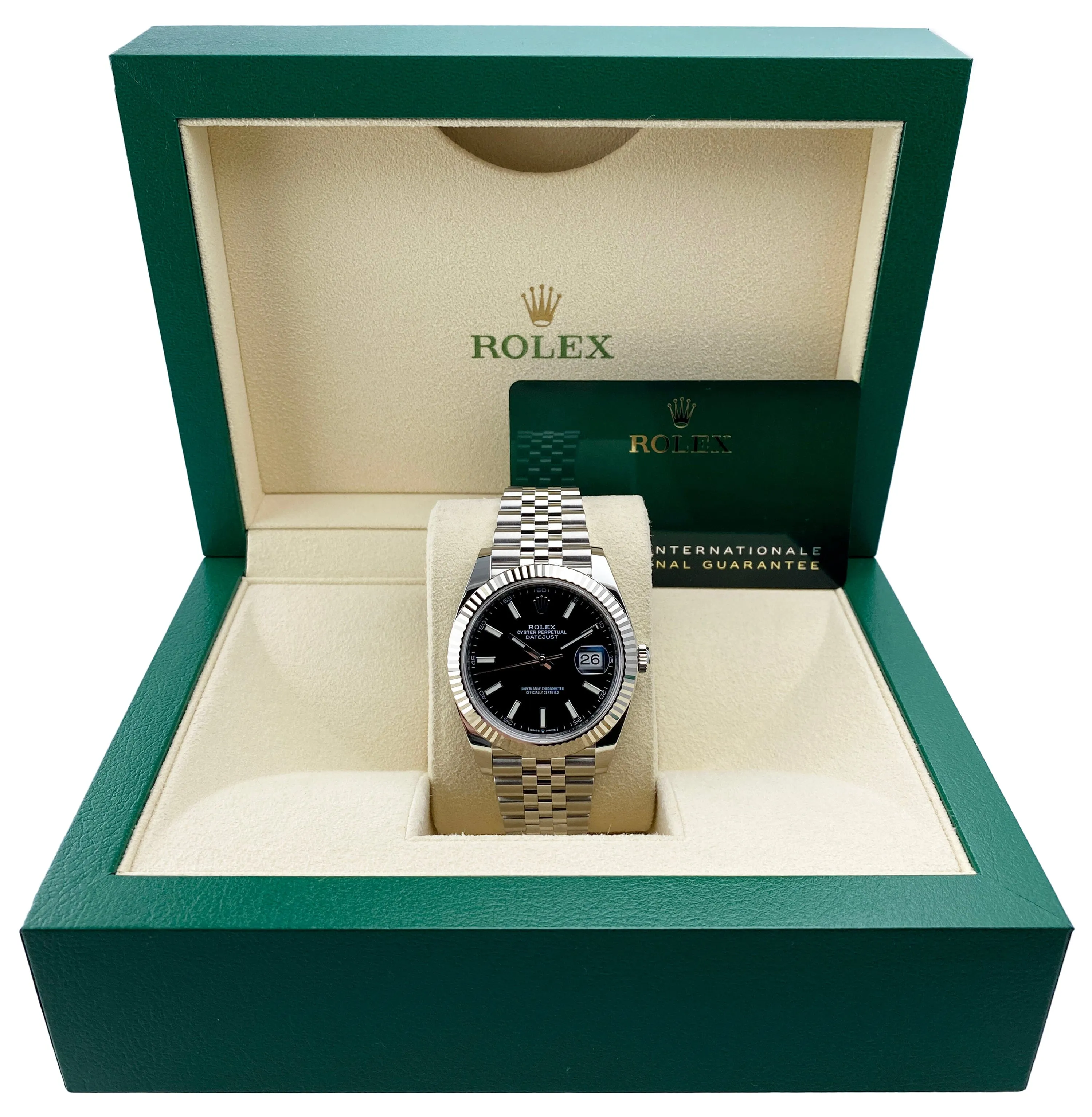 Rolex Datejust 41 126334 Black Dial Steel Mens Watch Box Papers