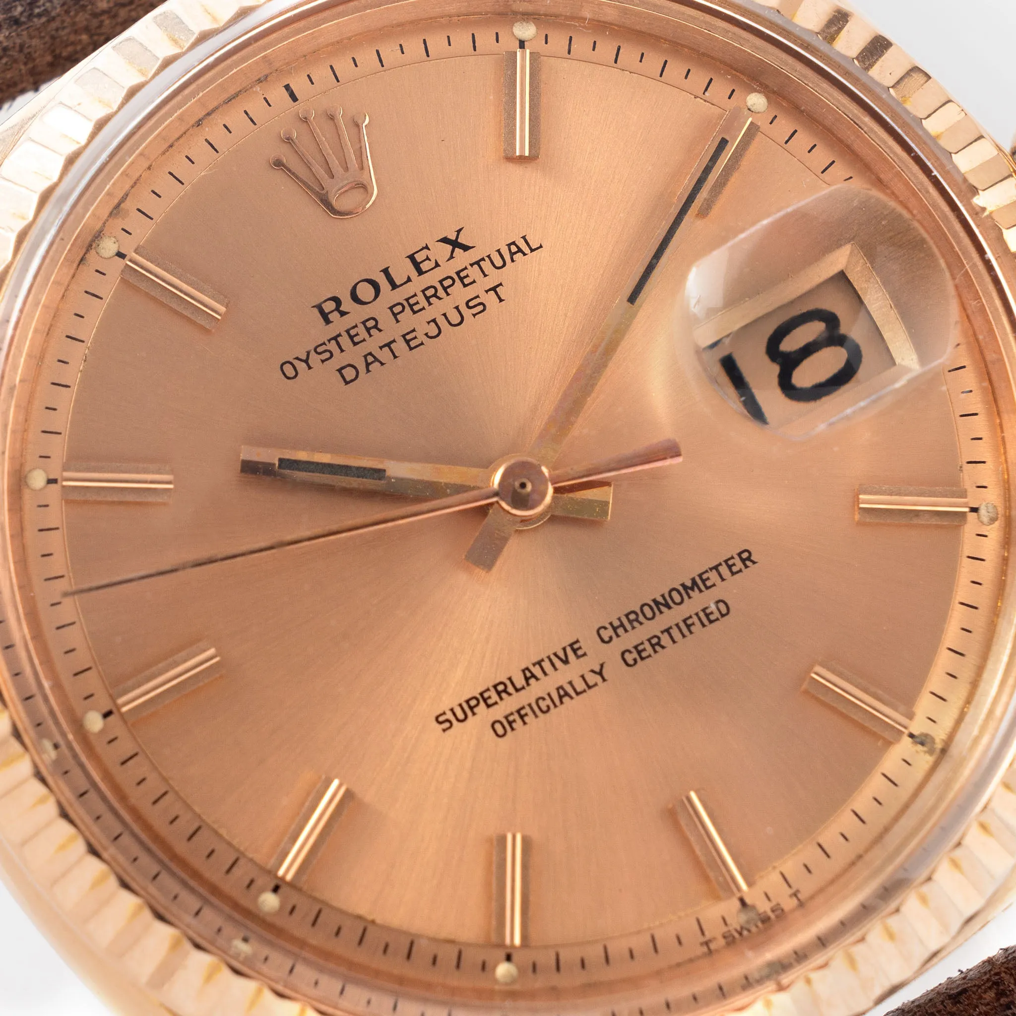 Rolex Datejust in 18k Rose gold ref 1601