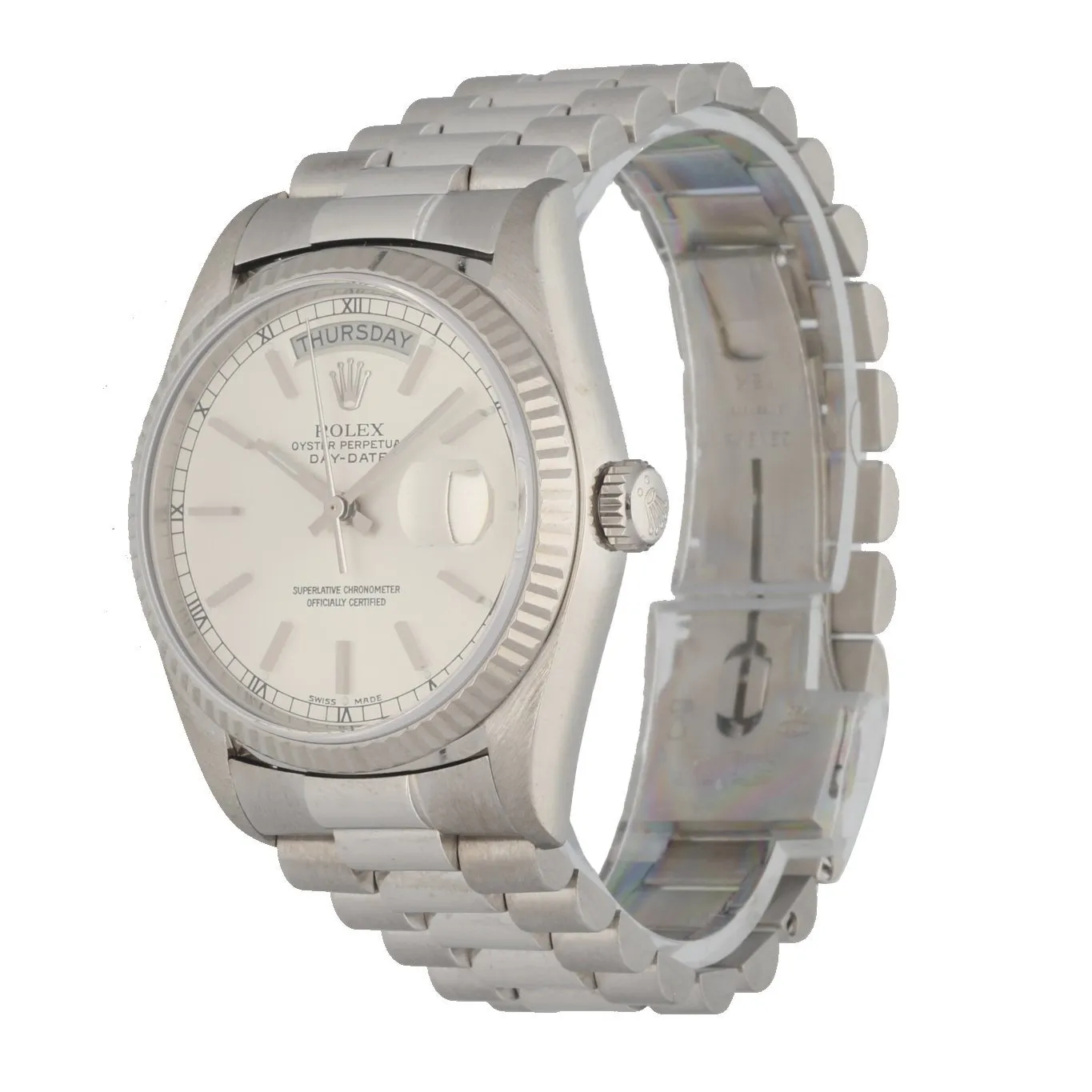 Rolex Day Date 18039 18K White Gold Men's Watch