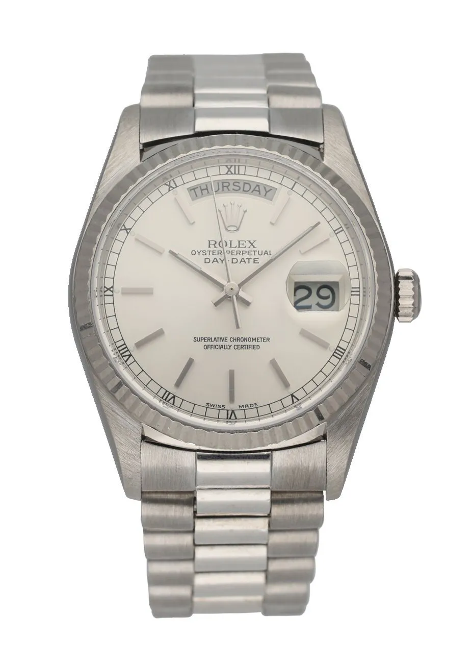 Rolex Day Date 18039 18K White Gold Men's Watch