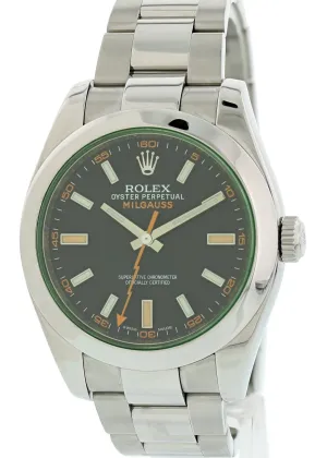 Rolex Milgauss 116400GV Men's Watch Box And Papers
