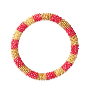Ruby Gold | Himalayan Glass Bead Bracelet