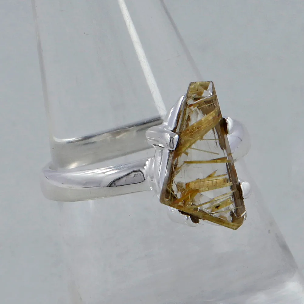 Rutilated Quartz Silver Rings