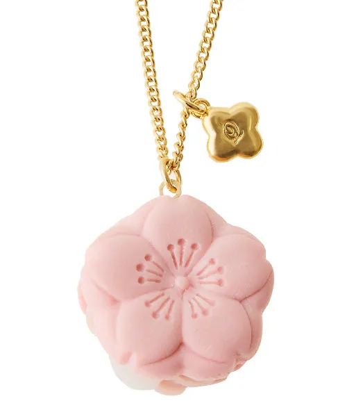 SAKURA Monaka Necklace (Pink)【Japan Jewelry】