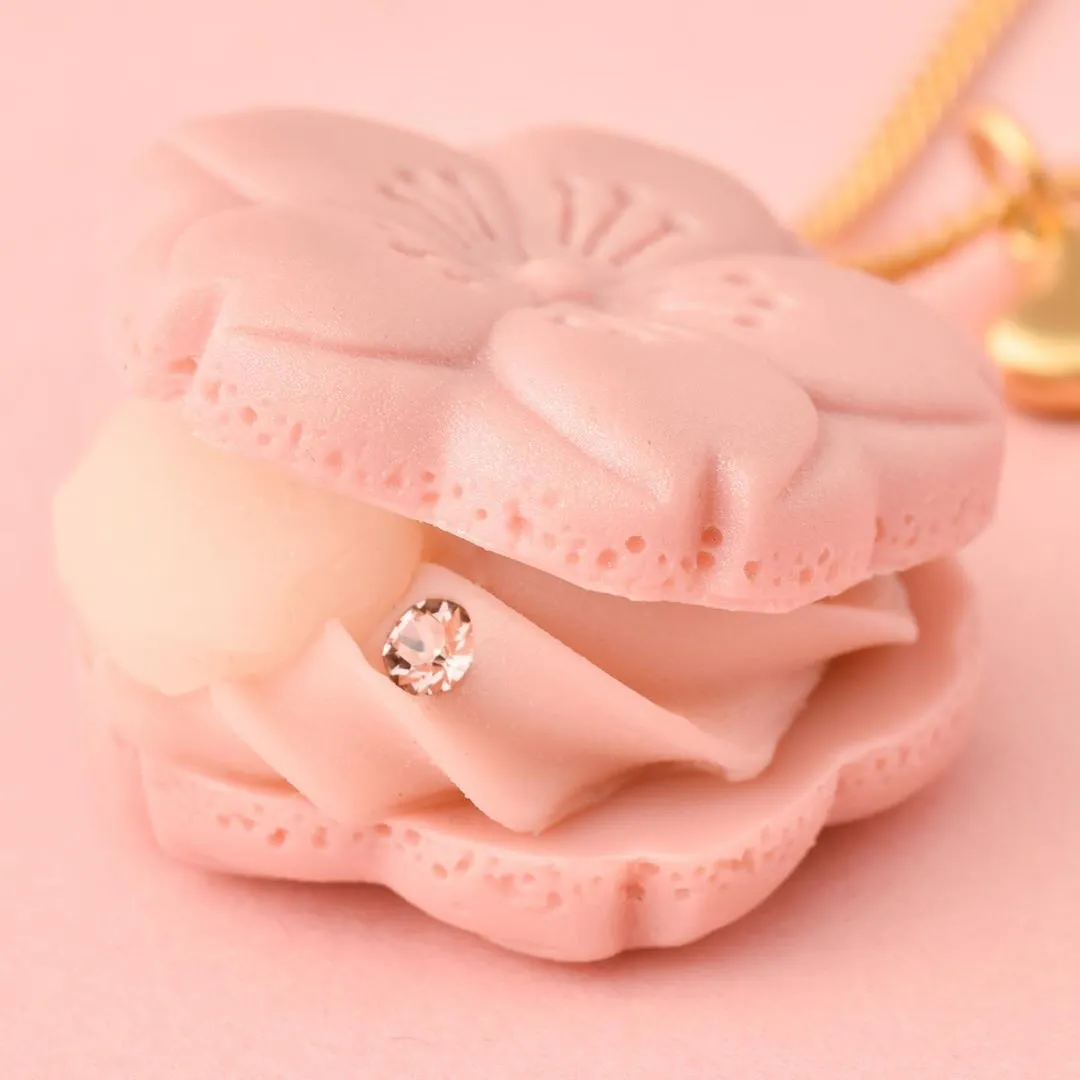 SAKURA Monaka Necklace (Pink)【Japan Jewelry】