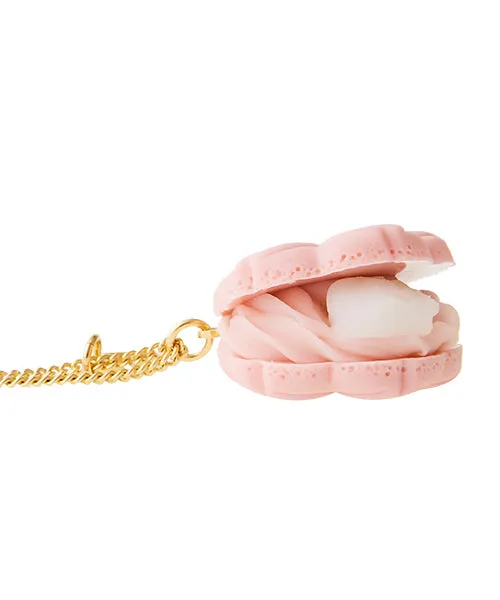 SAKURA Monaka Necklace (Pink)【Japan Jewelry】