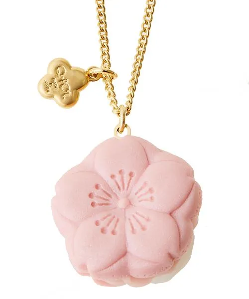 SAKURA Monaka Necklace (Pink)【Japan Jewelry】