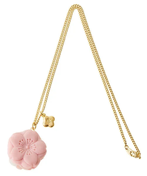 SAKURA Monaka Necklace (Pink)【Japan Jewelry】