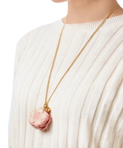 SAKURA Monaka Necklace (Pink)【Japan Jewelry】