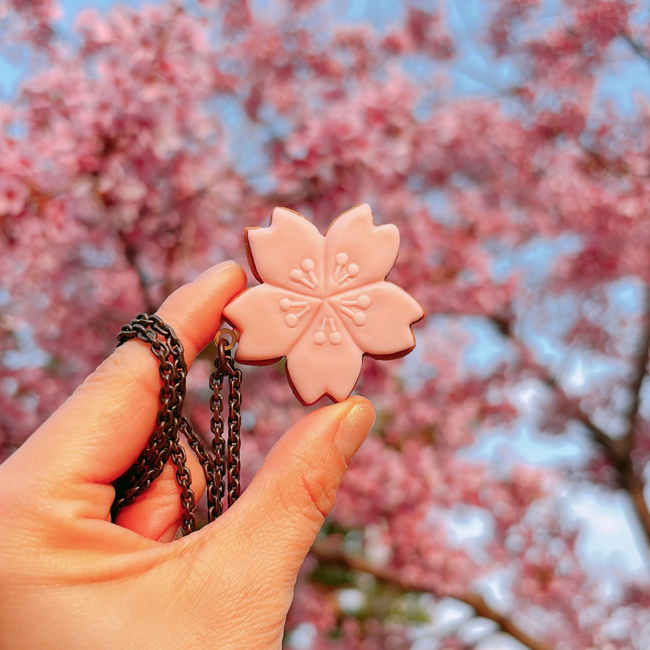 SAKURA Sugar Cookie Necklace【Japan Jewelry】