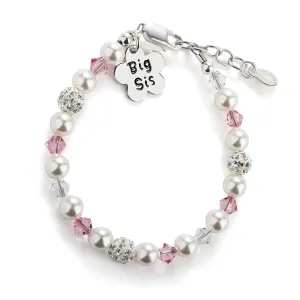 SALE!  Big Sis (Flower) - Sterling Silver Big Sister Bracelet