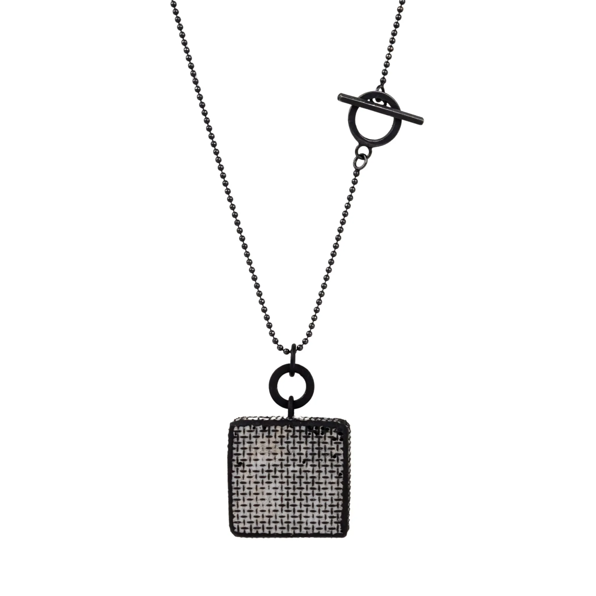 Sandra Salaices Square Pendant Necklace
