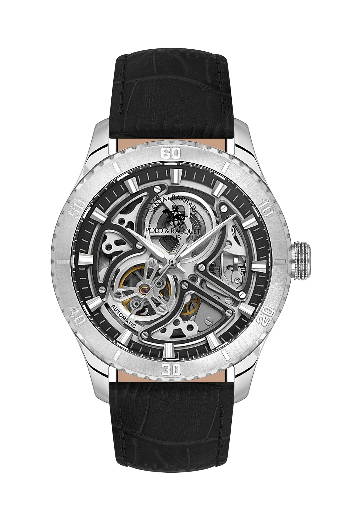 Santa Barbara Polo & Racquet Club Gunmetal Dial Automatic Men's Watch - SB.1.10573-4