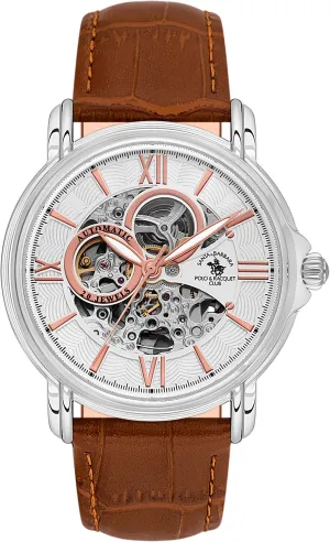 Santa Barbara Polo & Racquet Club Quartz Silver  Men SB.8.10002-3