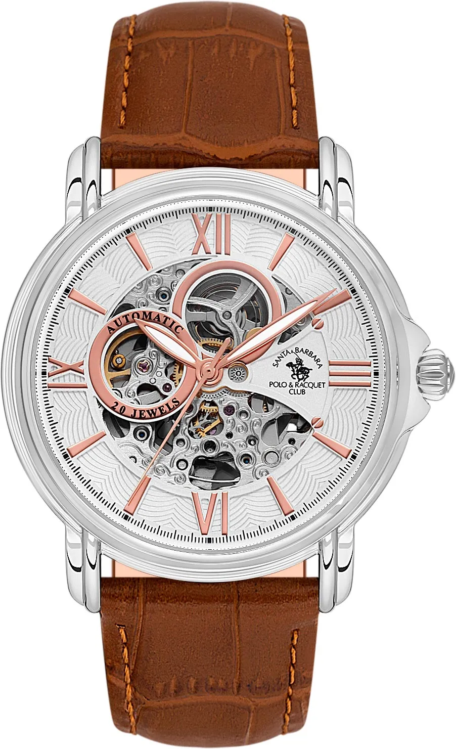 Santa Barbara Polo & Racquet Club Quartz Silver  Men SB.8.10002-3