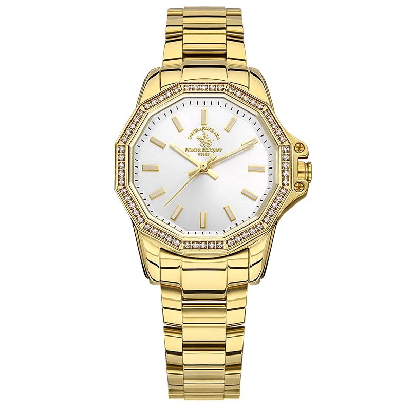 SANTA BARBARA POLO & RACQUET CLUB Silver Dial Analog Watch for - Women SB.1.10491-2