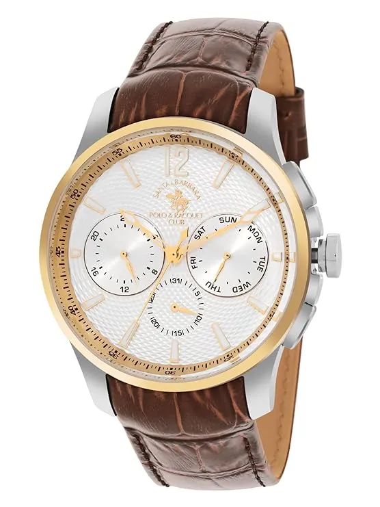 SANTA BARBARA POLO & RACQUET CLUB Silver Dial Chronograph Watch for - Men SB.1.10538-3
