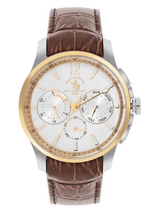 SANTA BARBARA POLO & RACQUET CLUB Silver Dial Chronograph Watch for - Men SB.1.10538-3