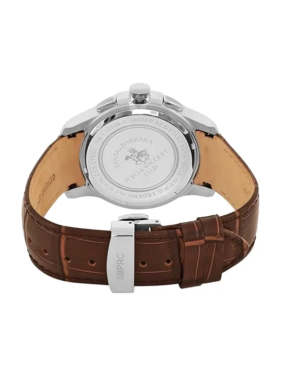 SANTA BARBARA POLO & RACQUET CLUB Silver Dial Chronograph Watch for - Men SB.1.10538-3