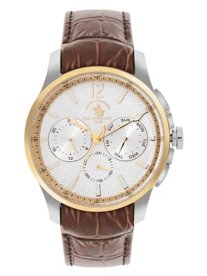 SANTA BARBARA POLO & RACQUET CLUB Silver Dial Chronograph Watch for - Men SB.1.10538-3