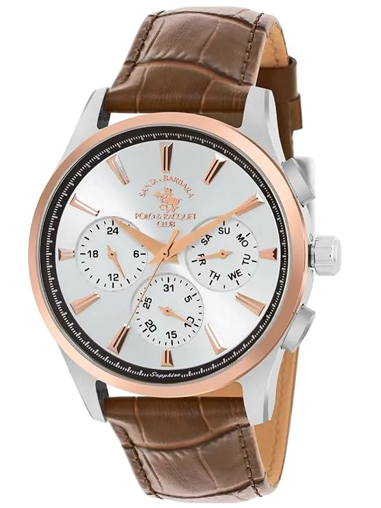 SANTA BARBARA POLO & RACQUET CLUB Silver Dial Chronograph Watch for - Men SB.1.10543-2