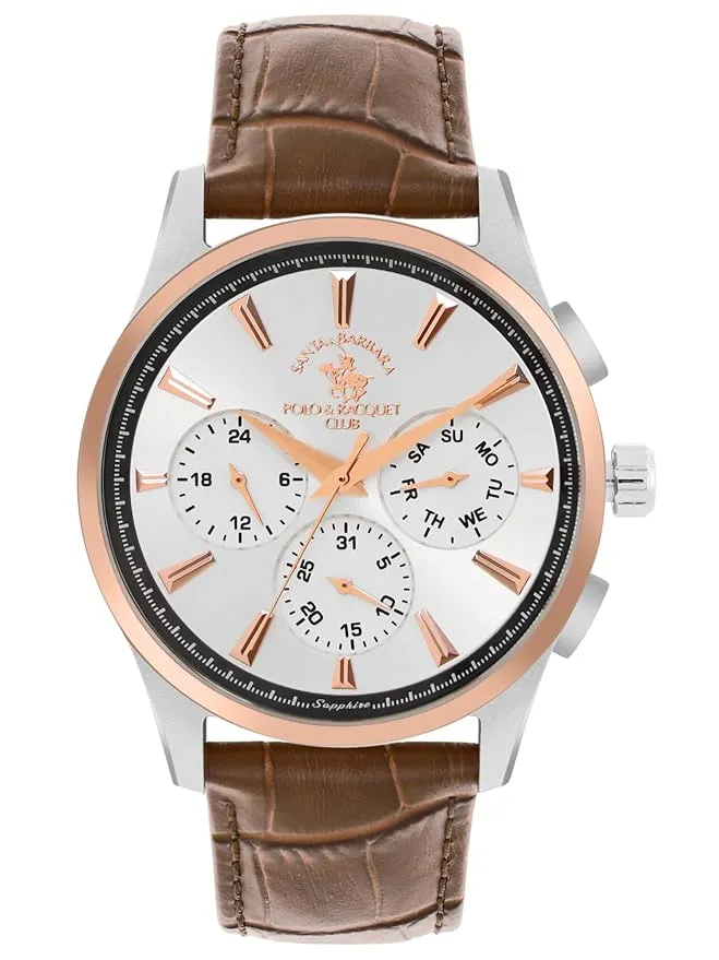 SANTA BARBARA POLO & RACQUET CLUB Silver Dial Chronograph Watch for - Men SB.1.10543-2