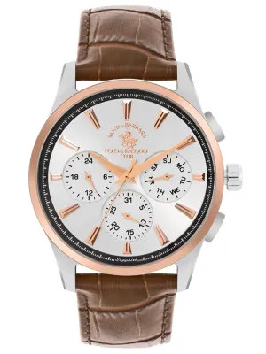 SANTA BARBARA POLO & RACQUET CLUB Silver Dial Chronograph Watch for - Men SB.1.10543-2