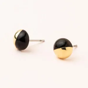 Scout Curated Wears Dipped Stone Stud Earring - Black Spinel