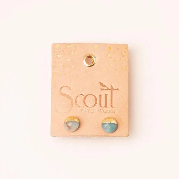Scout Curated Wears Dipped Stone Stud Earring - Black Spinel