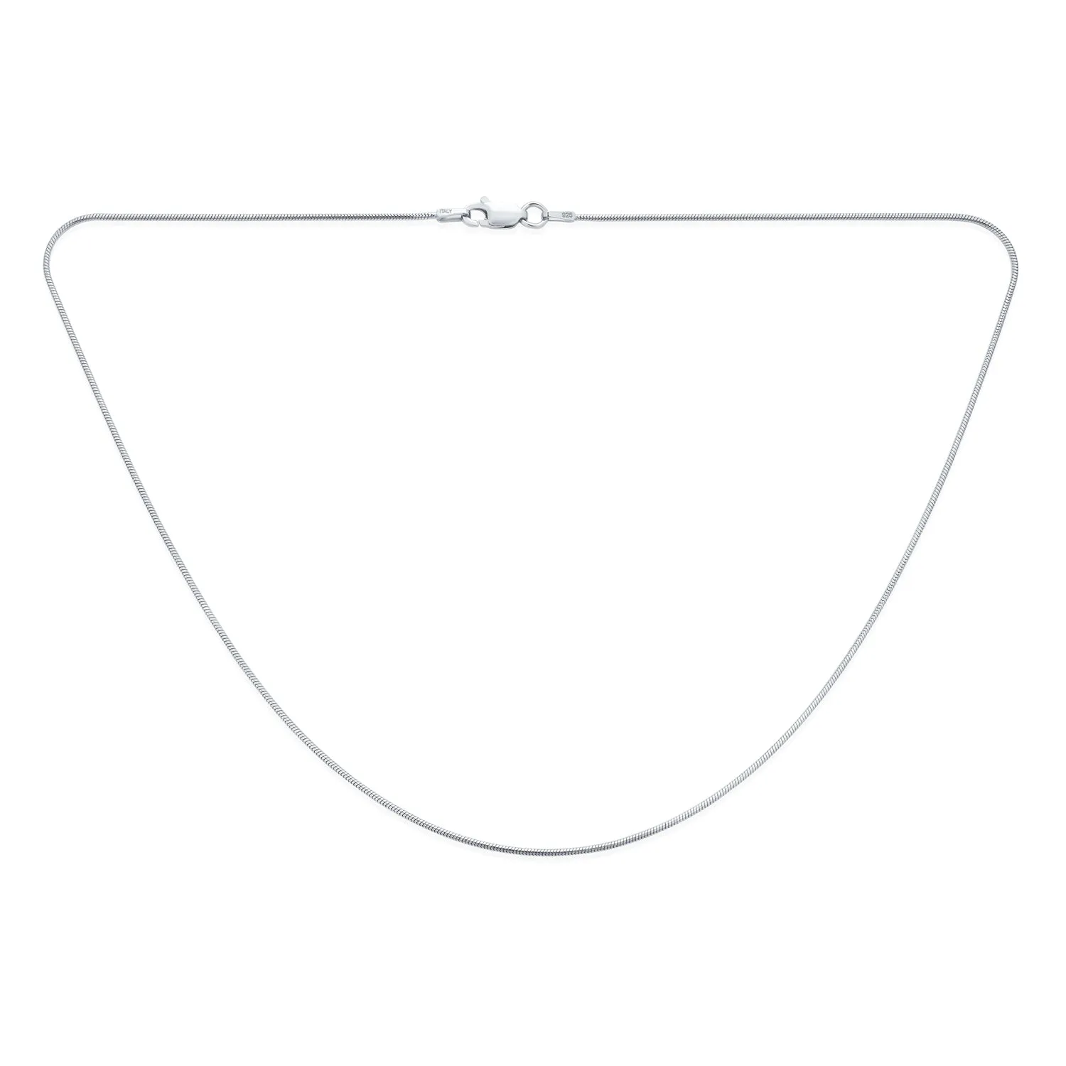 Set of 2 2MM Flexible Strong Snake Chain Necklace Sterling Silver 20 & 24 Inch