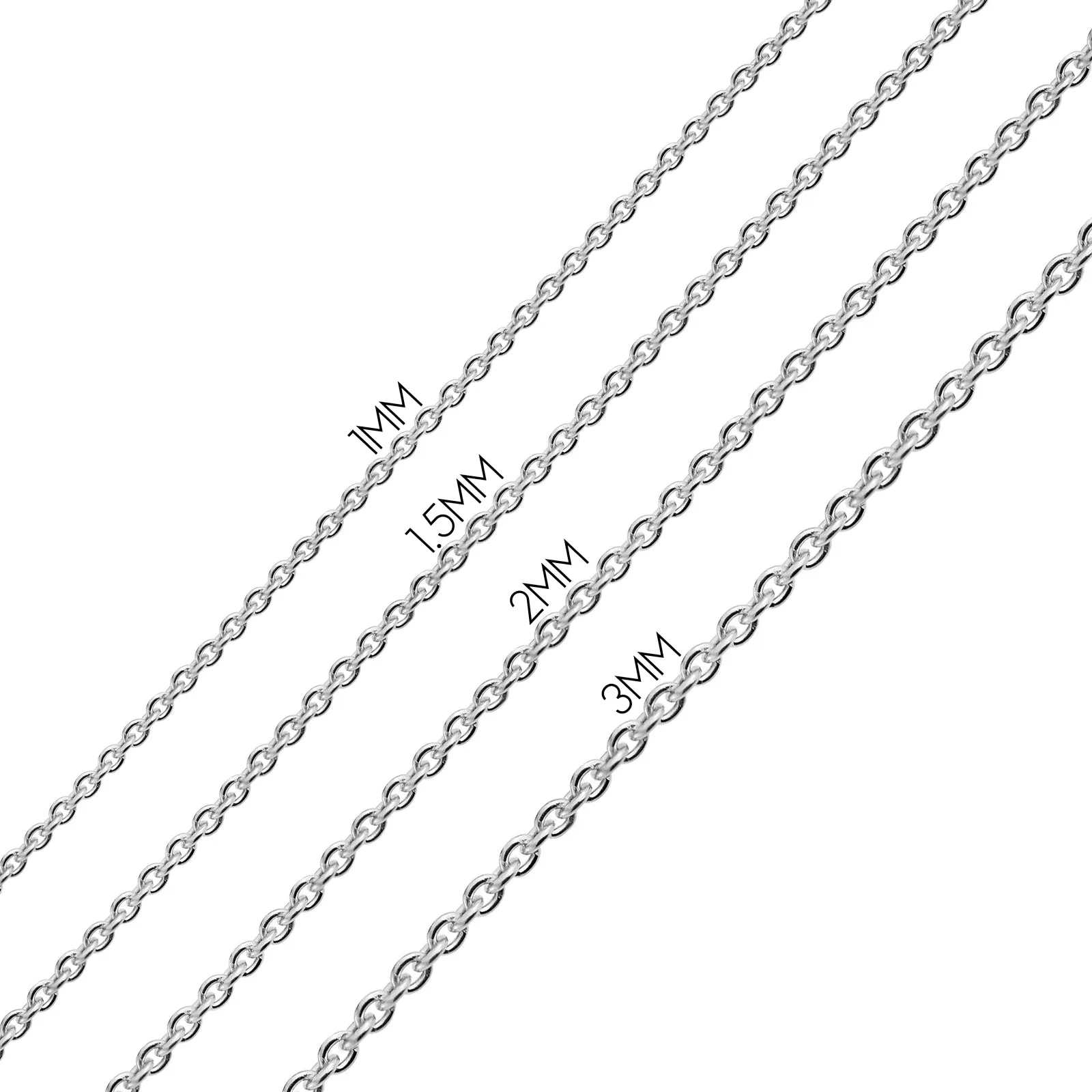 Set of 2 2MM Flexible Strong Snake Chain Necklace Sterling Silver 20 & 24 Inch