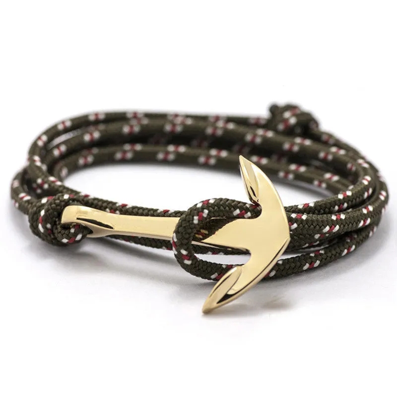 Silver Alloy Anchor Bracelet Multilayer Leather Risers Bracelet for Women&Men Friendship Bracelets High Quality