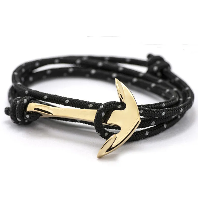 Silver Alloy Anchor Bracelet Multilayer Leather Risers Bracelet for Women&Men Friendship Bracelets High Quality