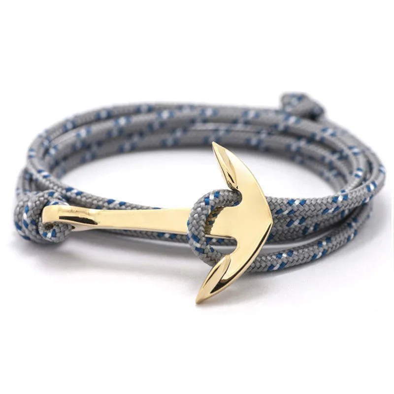 Silver Alloy Anchor Bracelet Multilayer Leather Risers Bracelet for Women&Men Friendship Bracelets High Quality