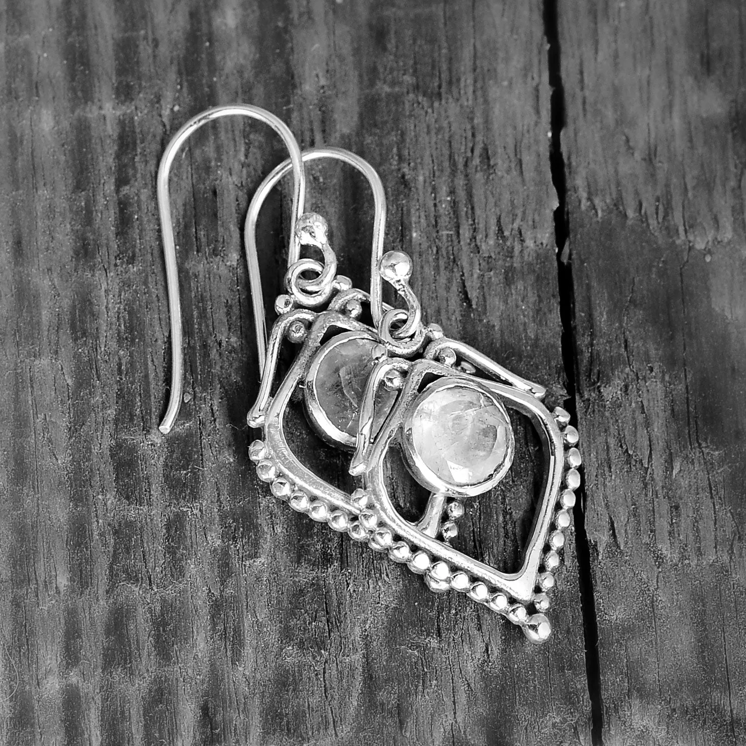 Silver Moonstone Earrings