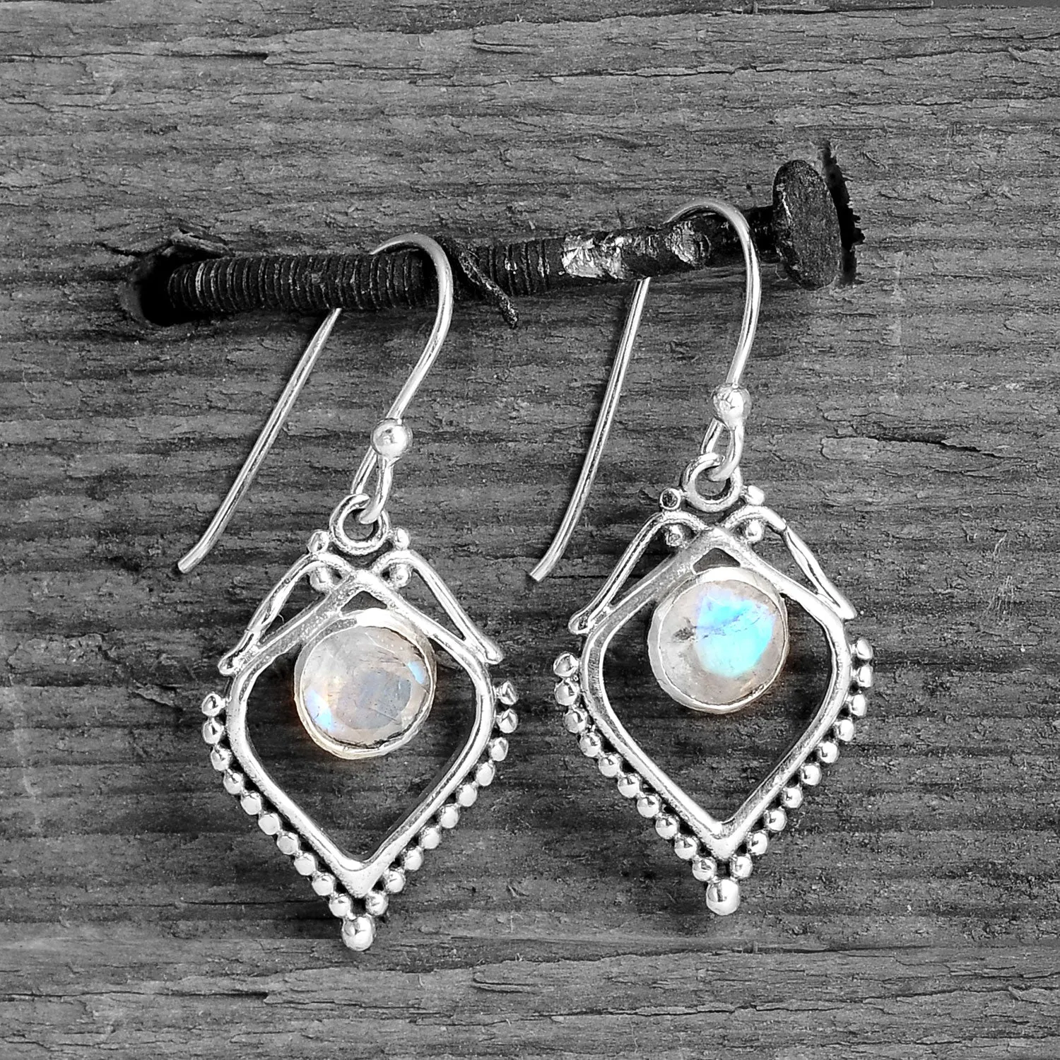 Silver Moonstone Earrings