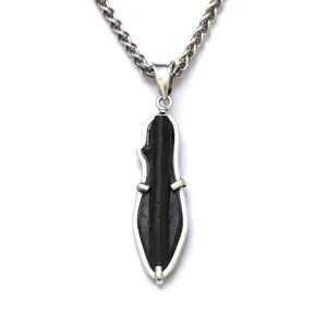 Silver Pendant, Ancient Roman Bronze Arrowhead, silver chain, Certificate 6474