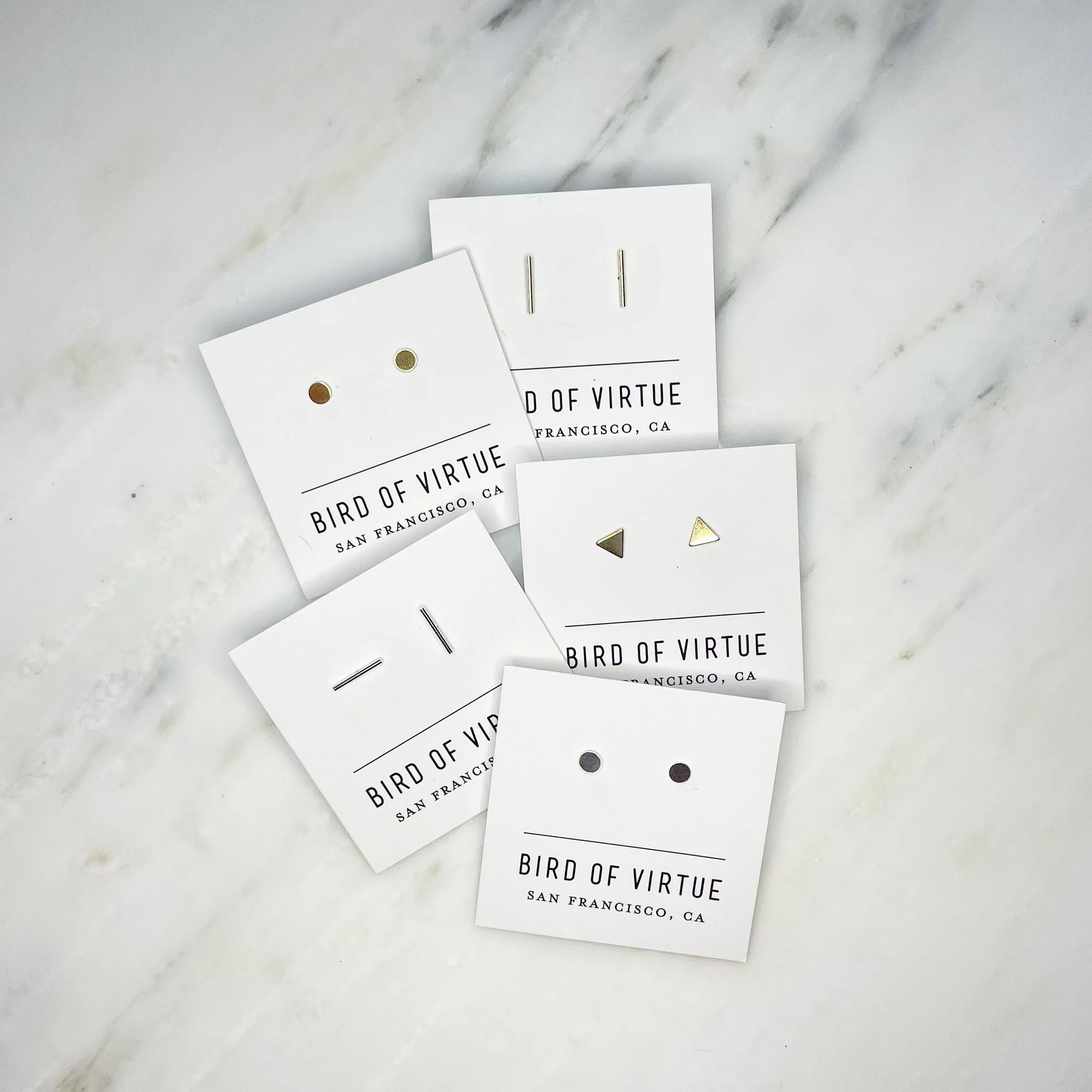 Simple Bar Studs · gold-fill or silver