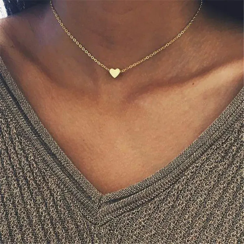 Simple Pearl Beads Chic Exquisite Necklace Gold Color Minimalist Jewelry Women