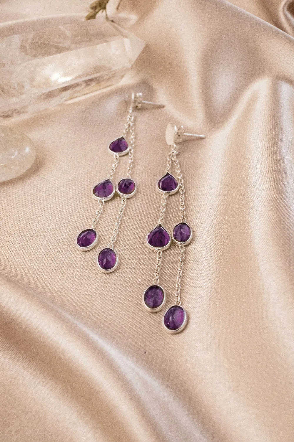 Sivalya Amethyst Dangle Earrings - Utopia