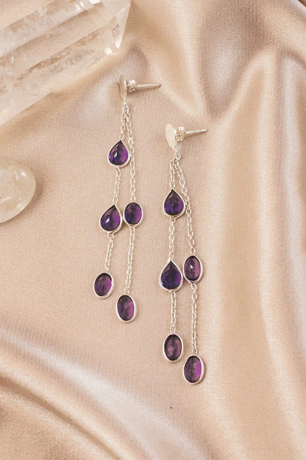 Sivalya Amethyst Dangle Earrings - Utopia