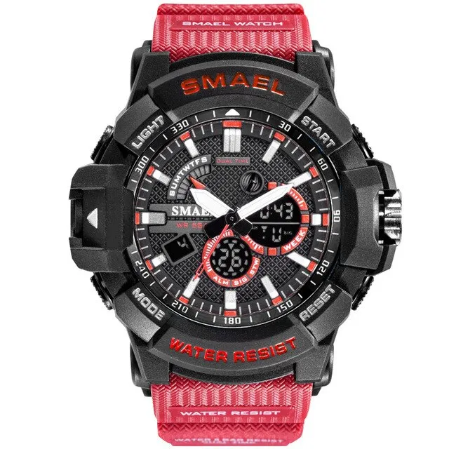 SMAEL New Fashion Digital-Watch Mens Sports Watches Men Army Military Wristwatch Relogio Masculino Analog Clock Quartz Watch