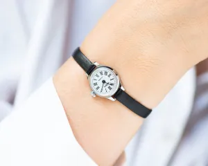 Small women's watch silver shade Seagull, Roman numerals dial women’s watch classic gift, dainty watch for women, new genuine leather strap