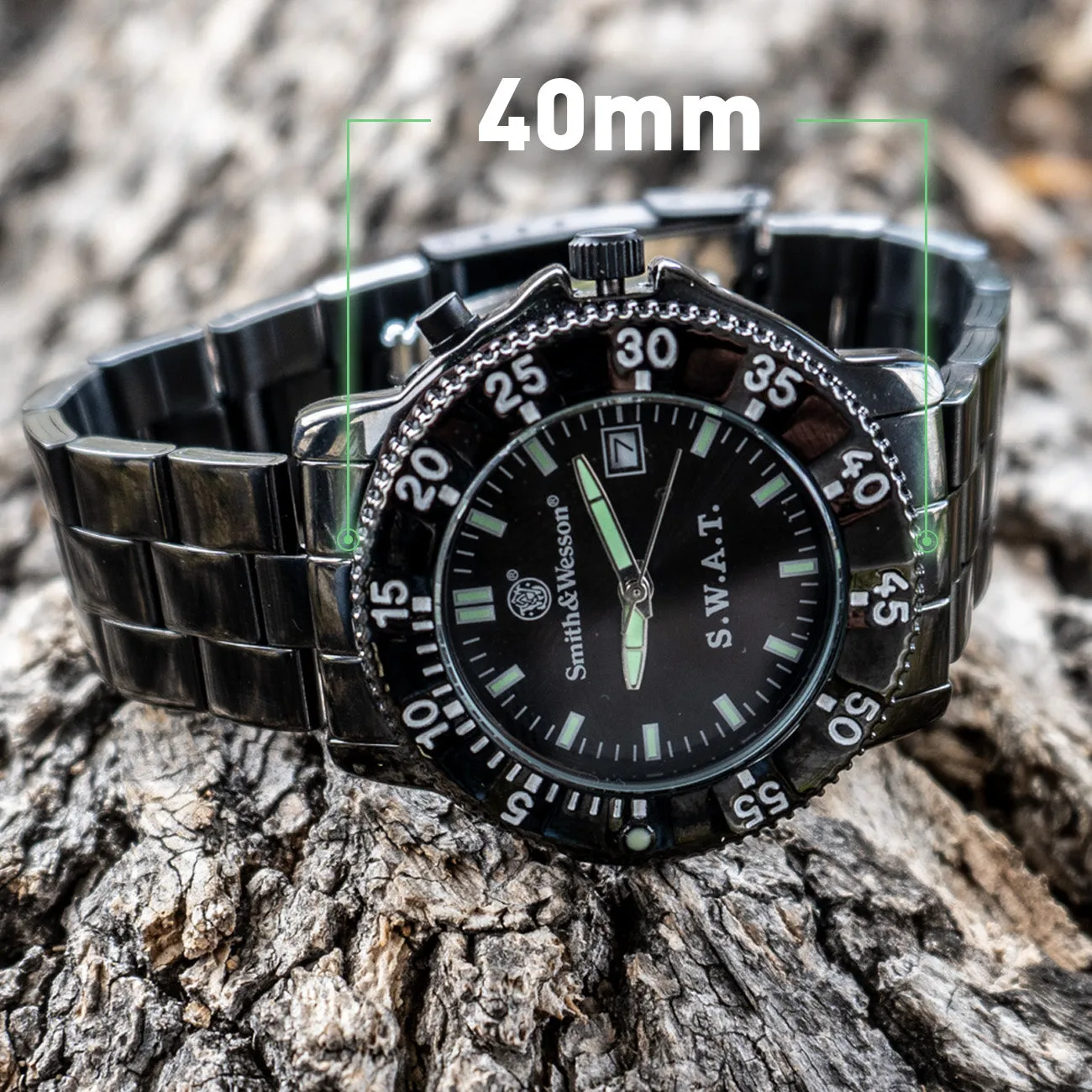 Smith & Wesson Metal SWAT Watch - Back Glow