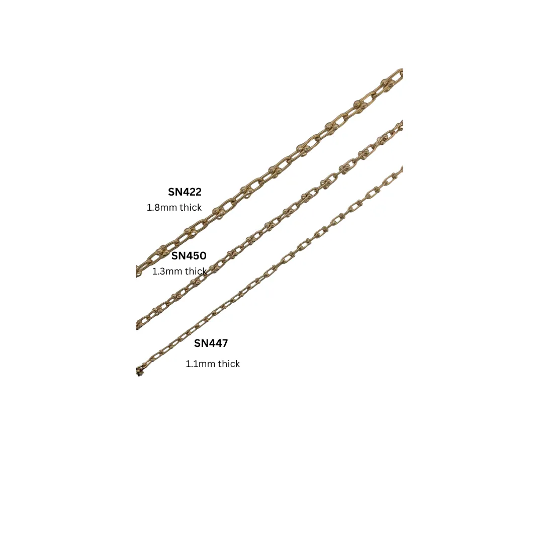 SN447A 16'' small links 18K Gold Plated Chain