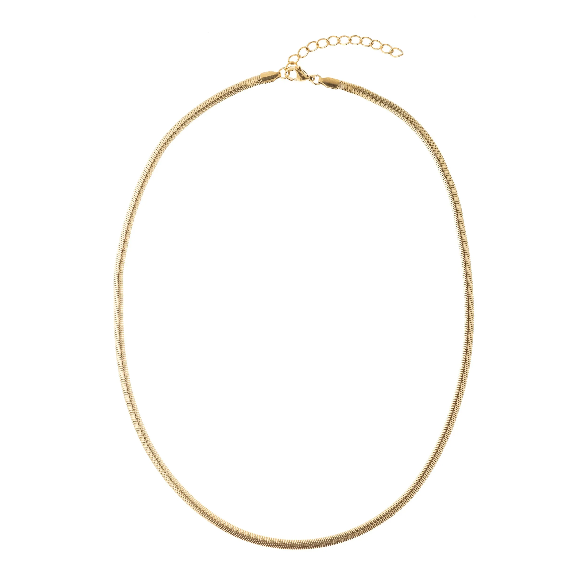 SNAKE CHAIN NECKLACE THIN GOLD 70 CM