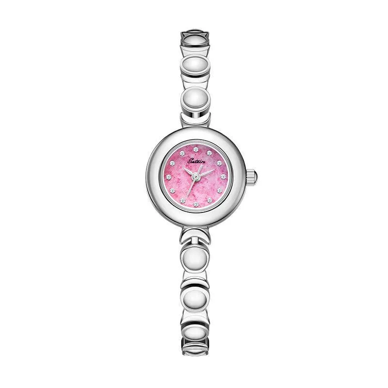 Sotoiru Quartz Watches Small Round Dial Bracelet Watch for Daily Wear T3014