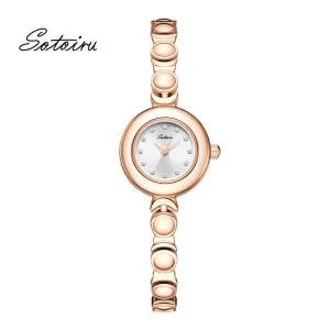 Sotoiru Quartz Watches Small Round Dial Bracelet Watch for Daily Wear T3014