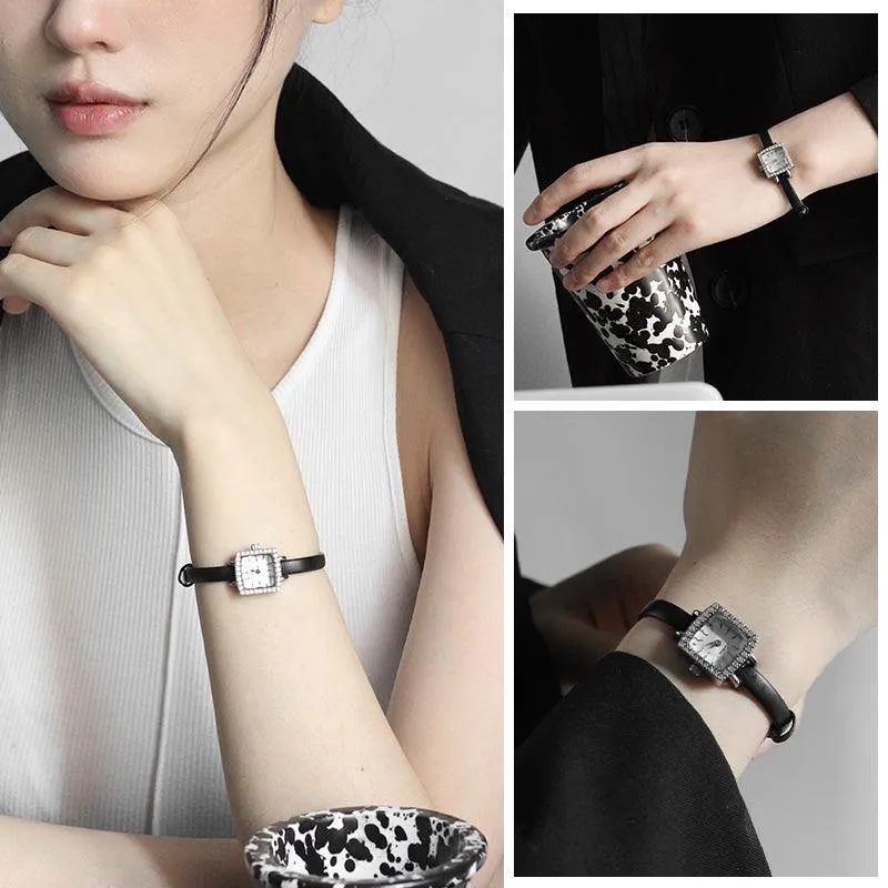 Sotoiru Square Women's Watch – Zircon Case with DIY Interchangeable Strap T2022W